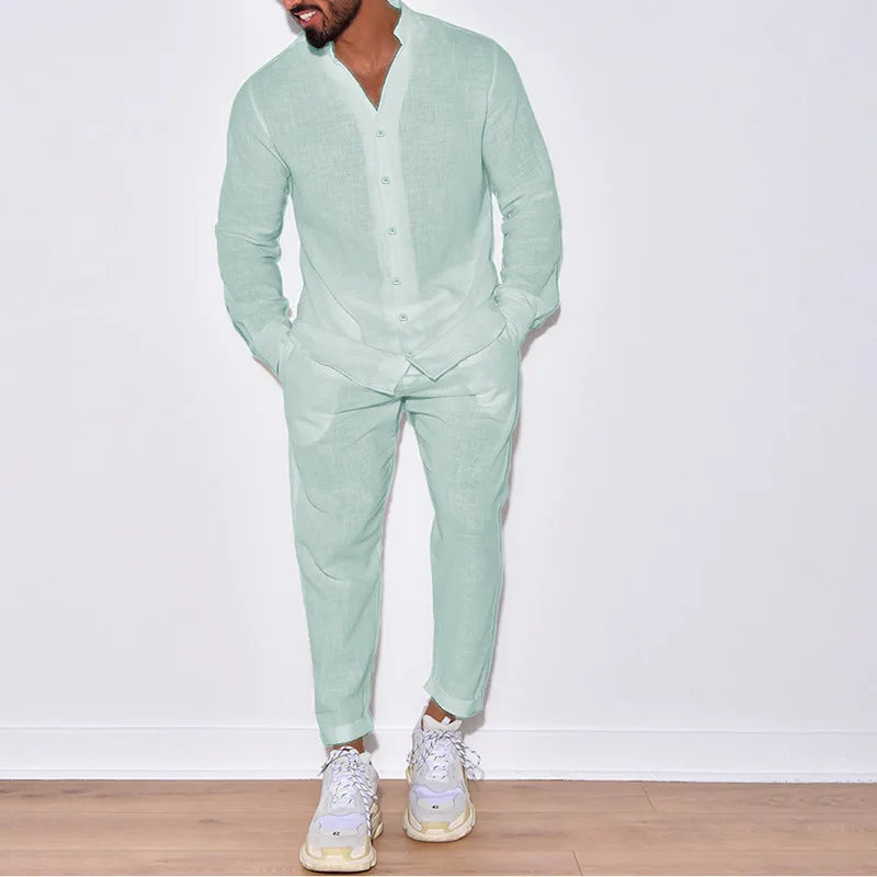 Men’s Autumn Lounge Set – 100% Cotton Comfort for Indoors & Out