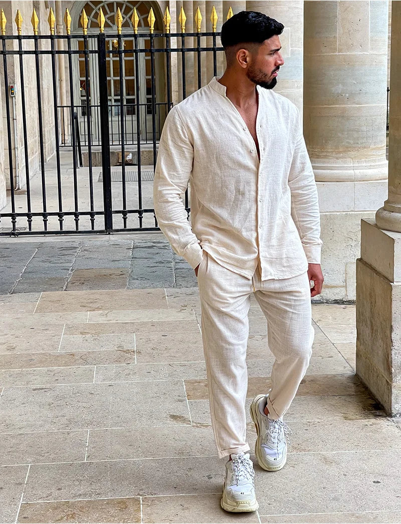 Men’s Autumn Lounge Set – 100% Cotton Comfort for Indoors & Out